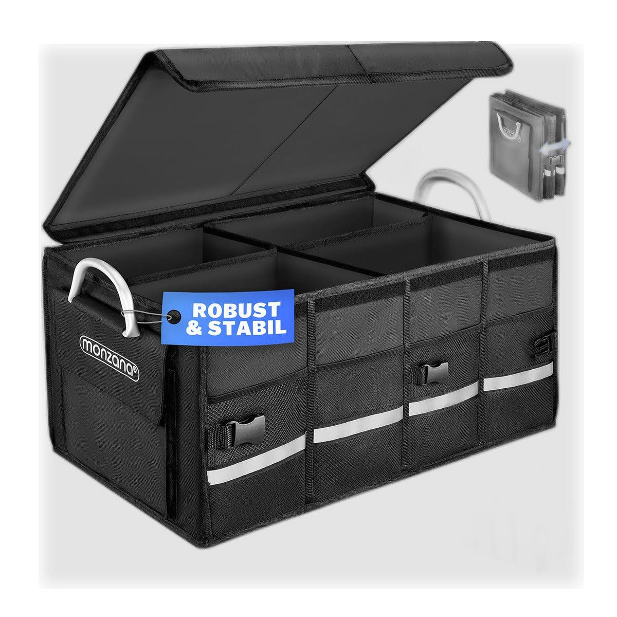 Monzana Kofferraum Organizer 68L mit Isolierung