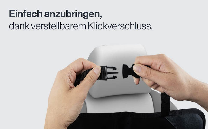 Protex, Kindersitzunterlage, Einfach anzubringen dank verstellbarem Klickverschluss