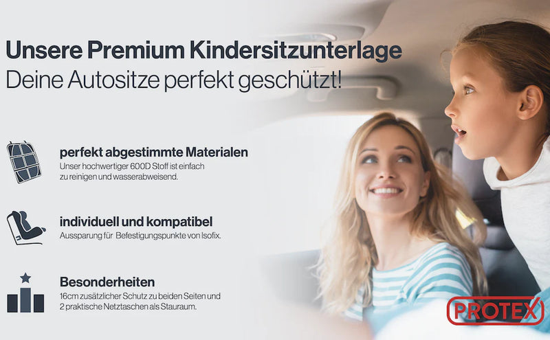 Protex, Kindersitzunterlage, Dein Autositz perfekt geschützt
