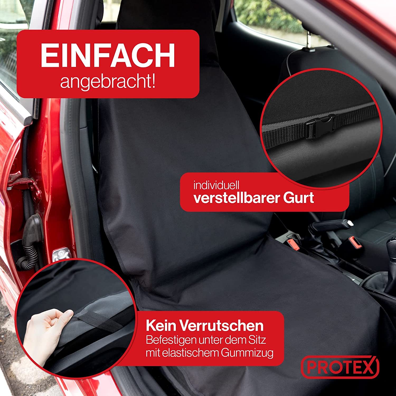Universal Auto Sitzschoner - Werkstatt Sitzschoner Schwarz
