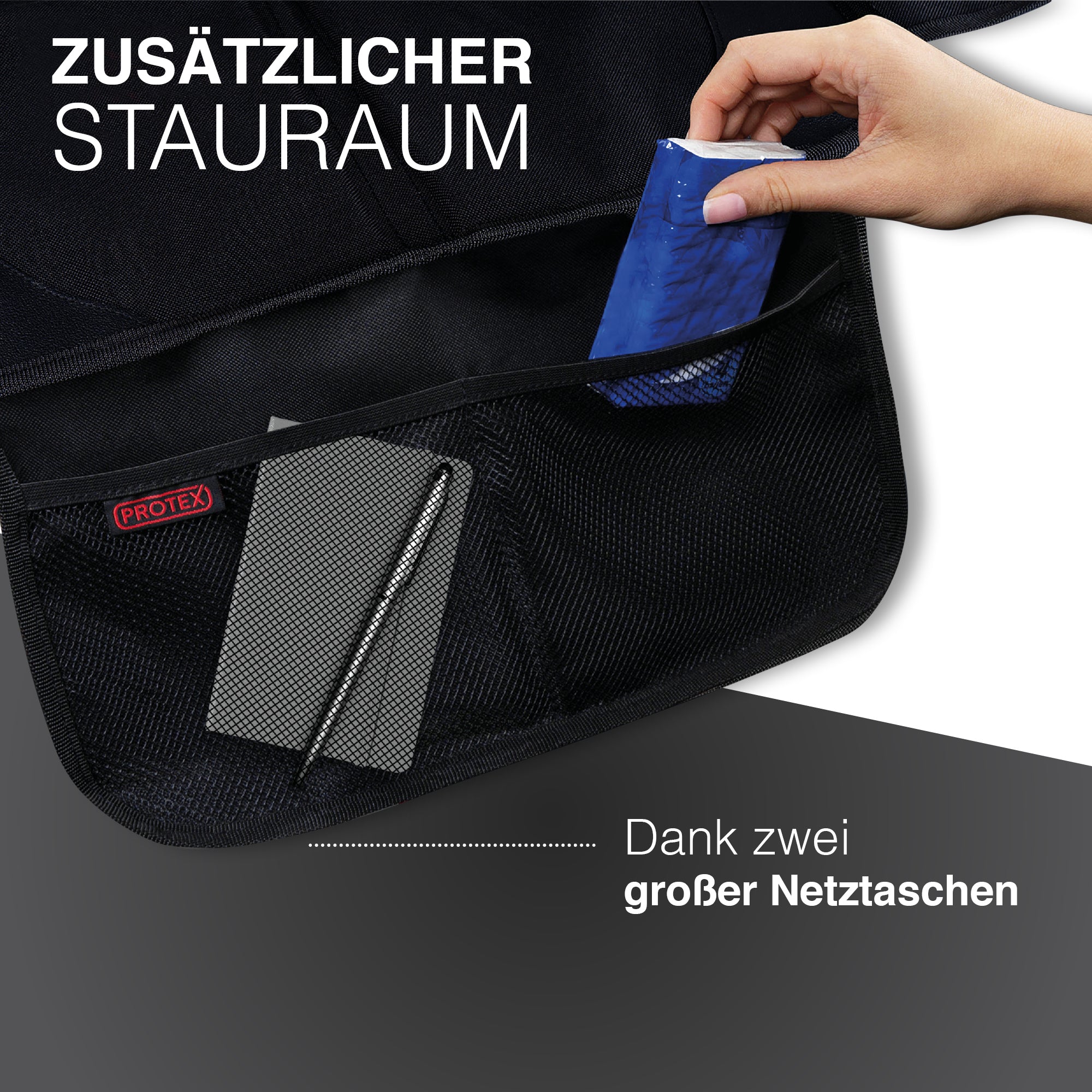 Kindersitzunterlage mit Anti Rutsch Unterseite - L