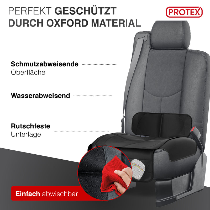 Gowhalle Autositzschutz, rutschfeste Gummi gepolsterte Rückseite,  wasserdichte dickste Polsterung Autositzschutz für Kinderautositz,  Sitzschutz unter Babyschale - kein Aufdruck : : Baby Products