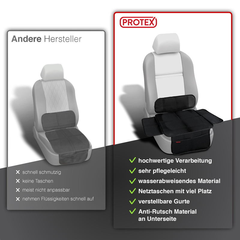 AresKo Autositzauflage, Kindersitzunterlage mit Schaumstoff Gepolsterte Sitzschoner  Auto Kindersitz Anti-Rutsch-Anti-Kratz Fle…
